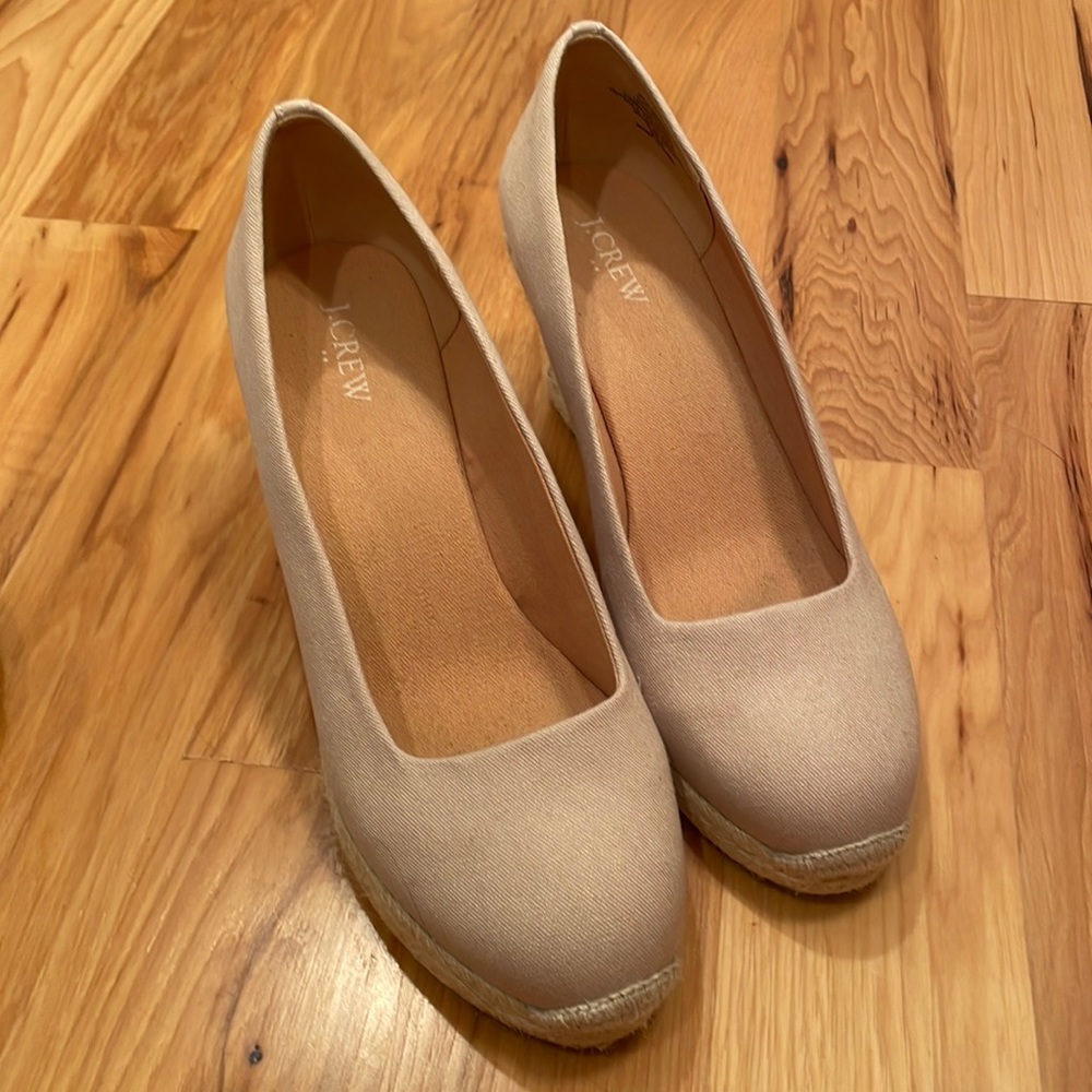 Beautiful stylish cream J.Crew espadrilles, no box